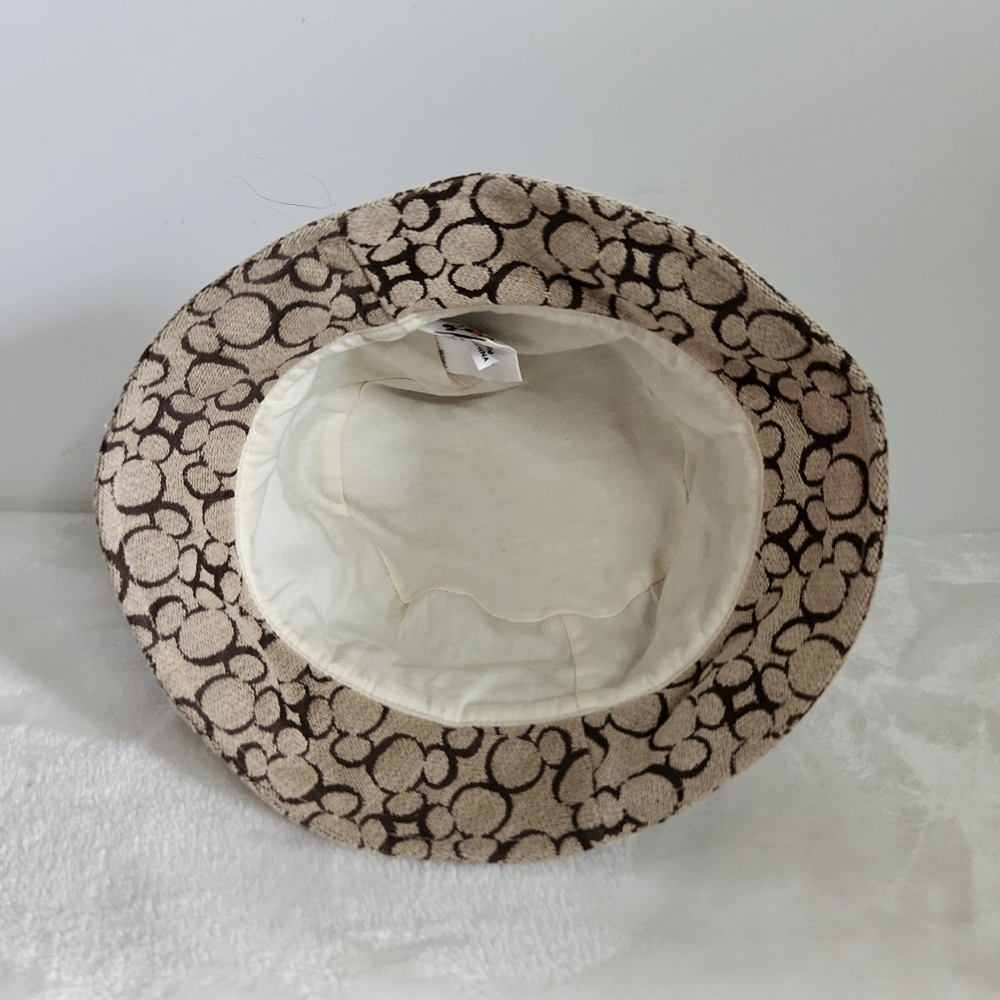 Walt Disney World Mickey Mouse Silhouette Tan Brown Bucket Hat - Picture 10 of 13